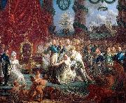 Louis-Philippe Crepin Louis XVIII relevant la France de ses ruines France oil painting artist